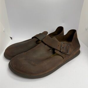 Birkenstock London Oiled Habana Leather Clog Shoes Brown Mens Size 43 (10)